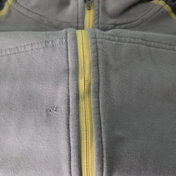 Patagonia Men's XL Gray Yellow Full Zip Organic Cotton Spandex Track Jacket - Picture 7 of 9